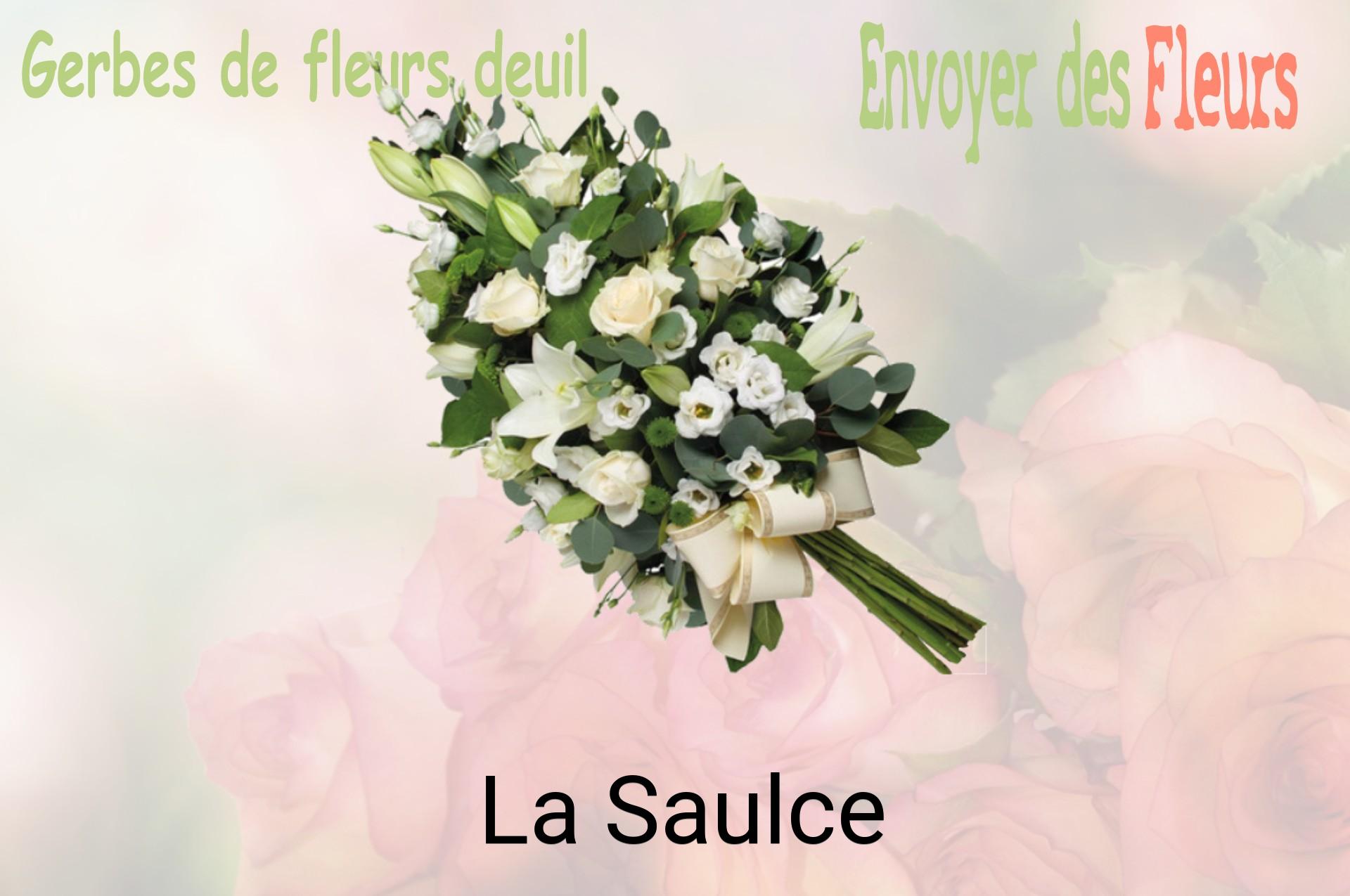 Gerbe de fleurs de deuil livrée à La Saulce